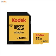 کارت حافظه microSDHC کداک مدل UHS-I U1 کلاس 10 سرعت 85MBps همراه با آداپتور ظرفیت 32 گیگابایت